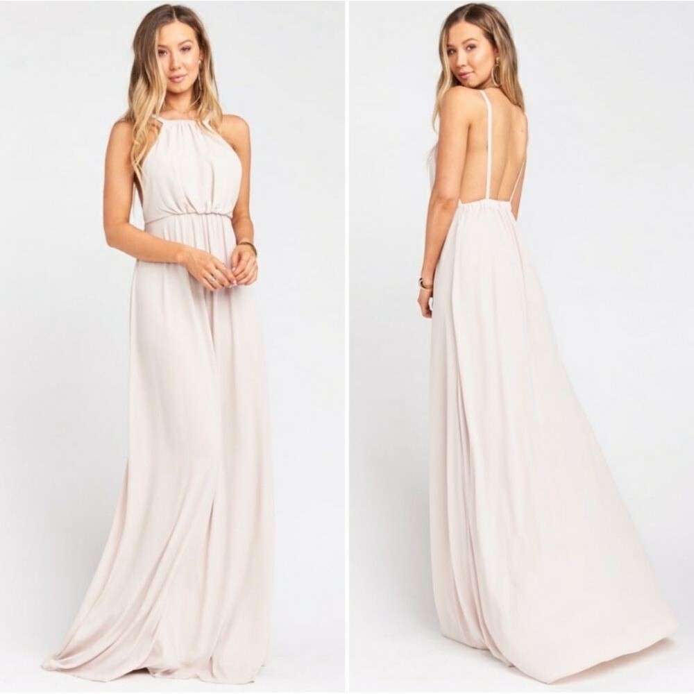 Show Me Your Mumu Amanda Maxi Bridesmaid Dress Show Me The Ring Crisp Wedding